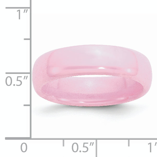 Chisel Ceramic Pink 6mm Polished Band