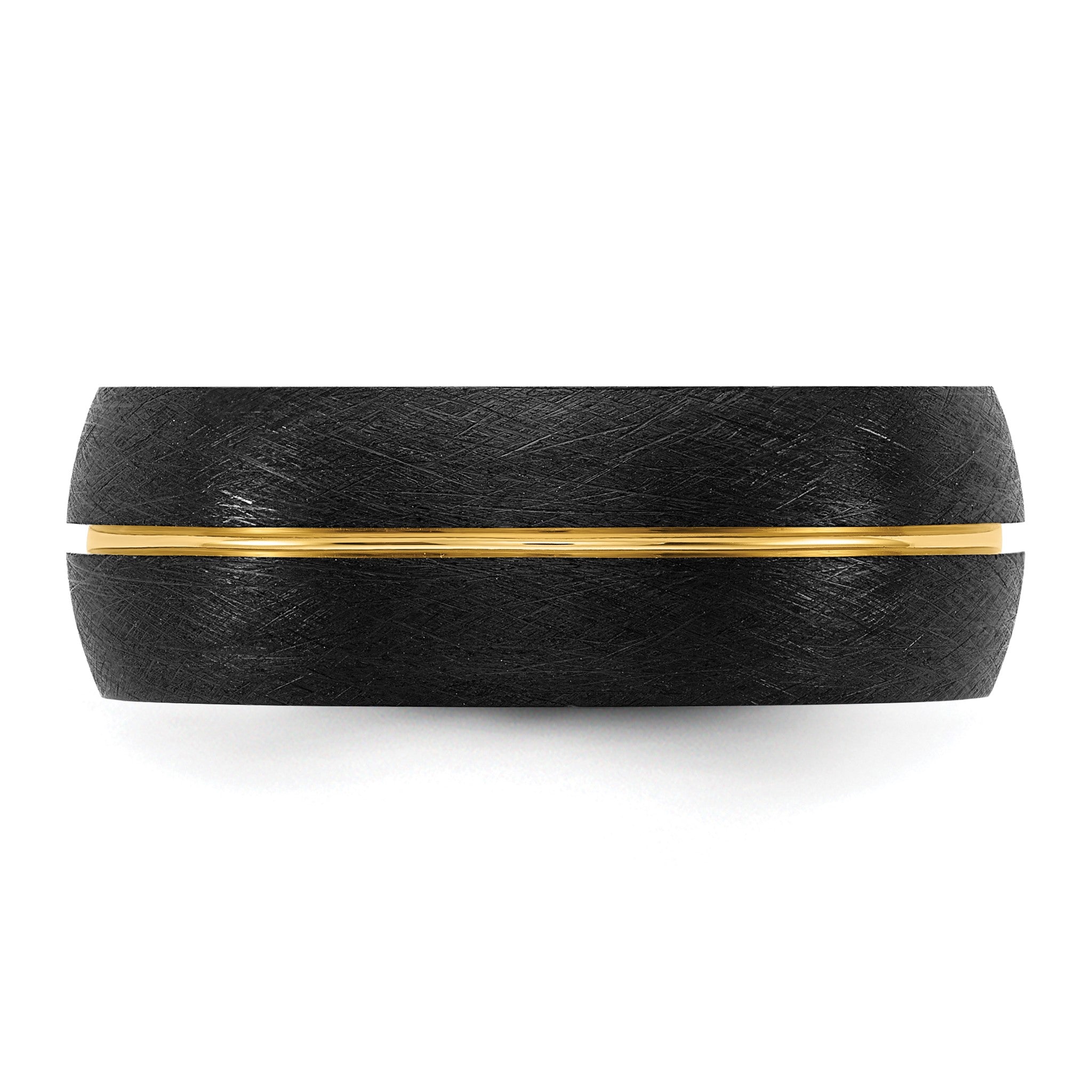 Finished Center Wedding Band in Ceramic, 8mm, Size 7–13 Secondary image