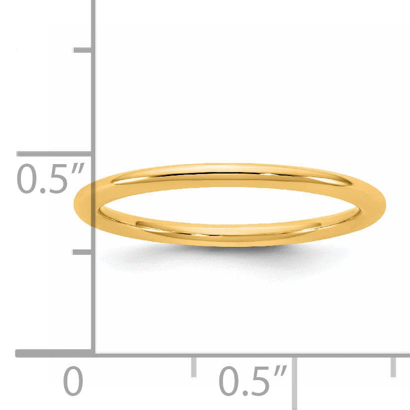 1.5mm 14K Yellow Gold Standard Comfort Fit Wedding Band - Sophia Jewelers