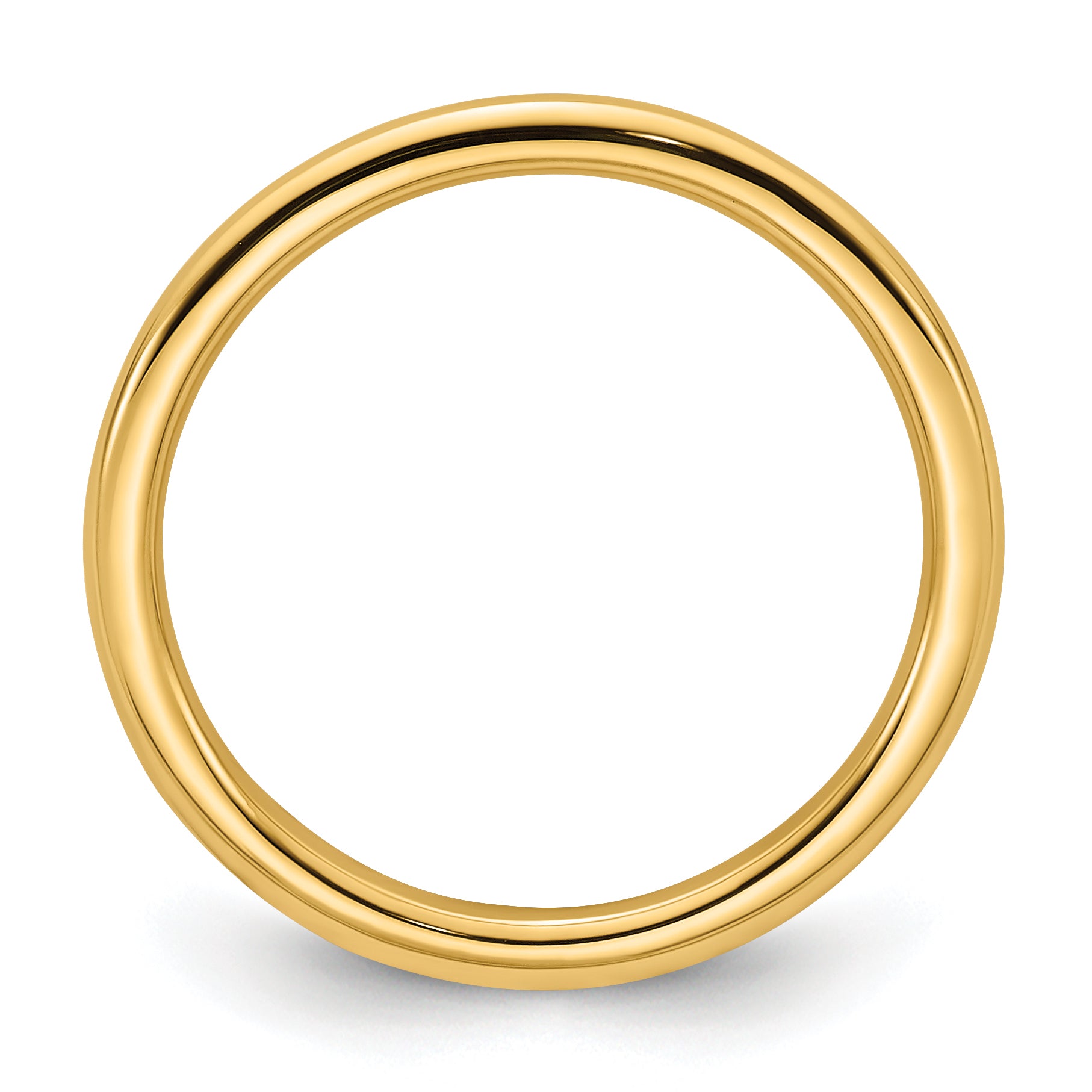 14K Yellow Gold Domed Comfort-Fit Wedding Band 2mm Secondary image