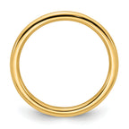 14K Yellow Gold Domed Comfort-Fit Wedding Band 2mm