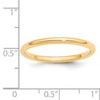 2.0mm 14K Yellow Gold Standard Comfort Fit Wedding Band - Sophia Jewelers