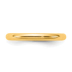 14KY 2.5mm Standard Comfort Fit Band Size 14