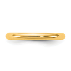 14KY 2.5mm Standard Comfort Fit Band Size 14