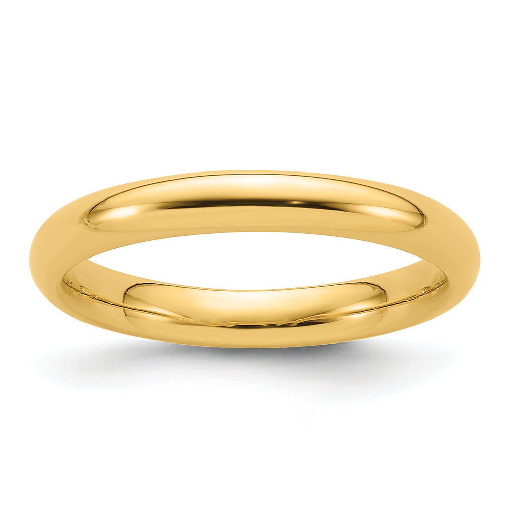 3.0mm 14K Yellow Gold Standard Comfort Fit Wedding Band - Sophia Jewelers