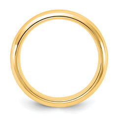 14k Yellow Gold 4mm Standard Weight Comfort Fit Wedding Band Size 14