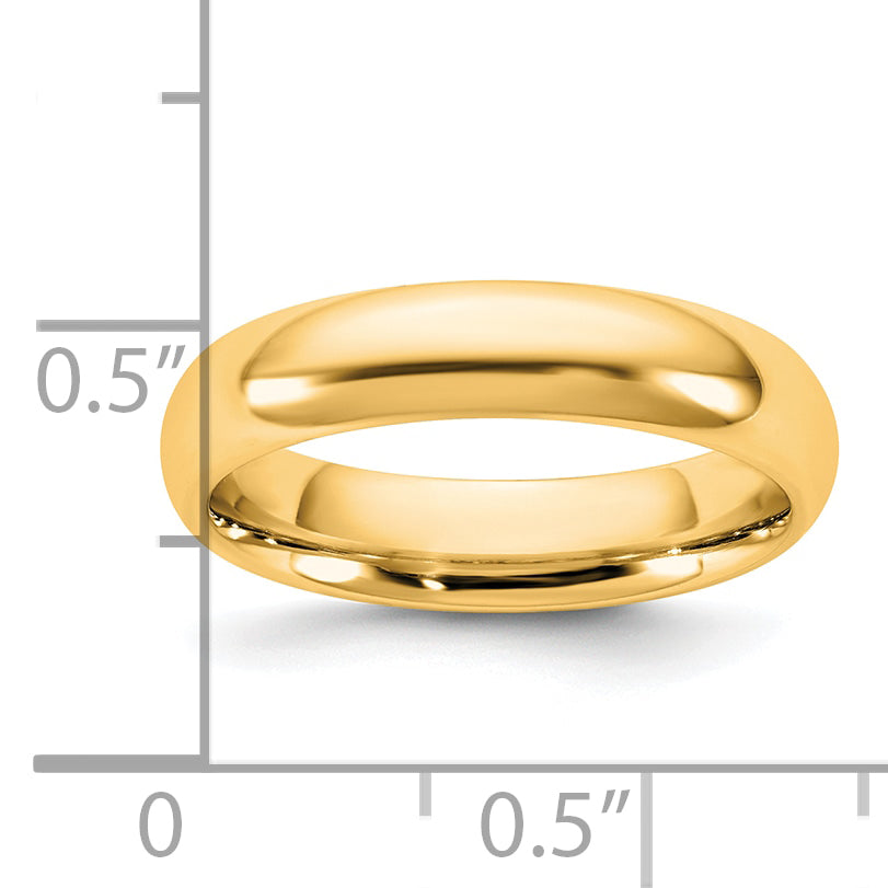 14KY 4.5mm Standard Comfort Fit Band Size 14