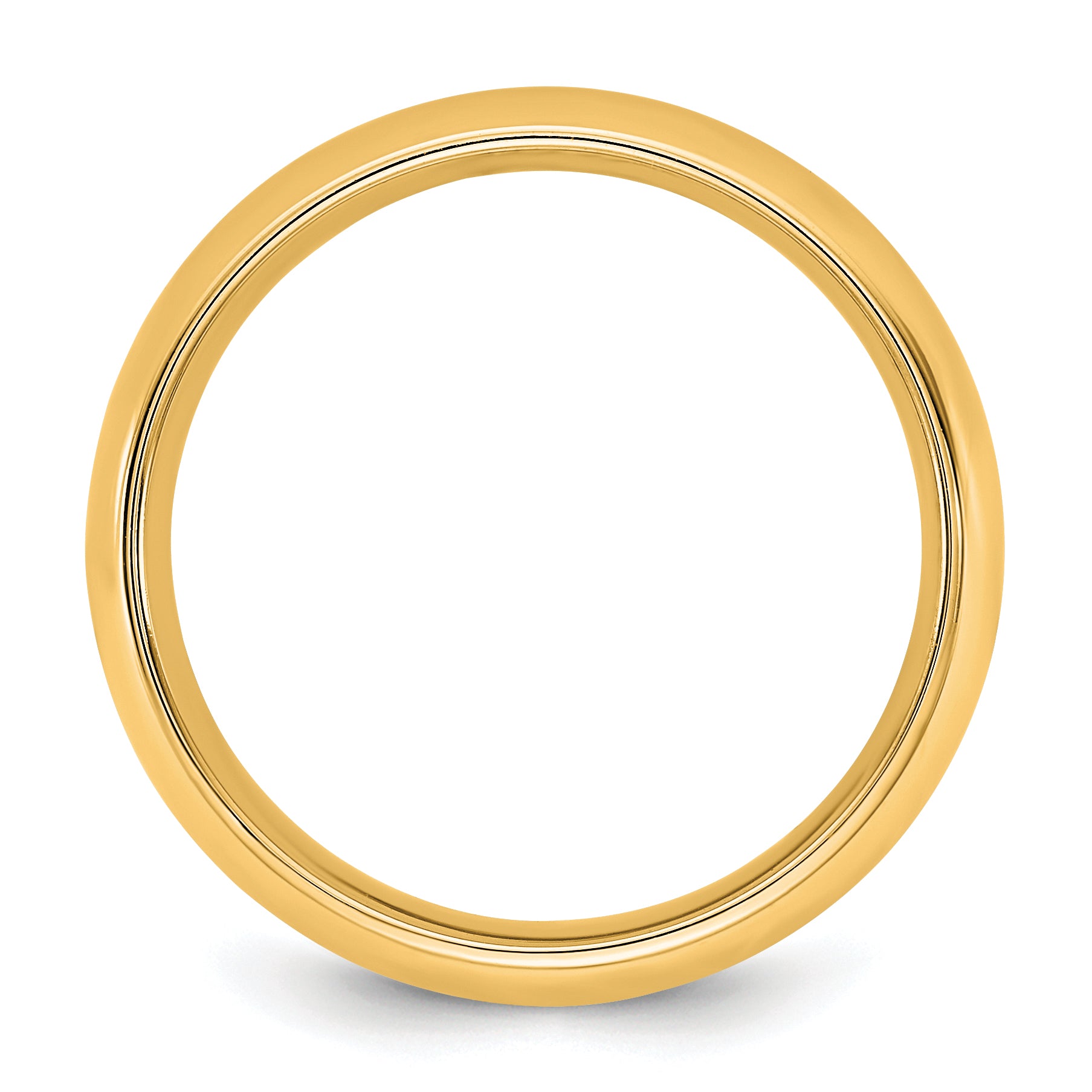14K Yellow Gold Domed Comfort-Fit Wedding Band 5.5mm