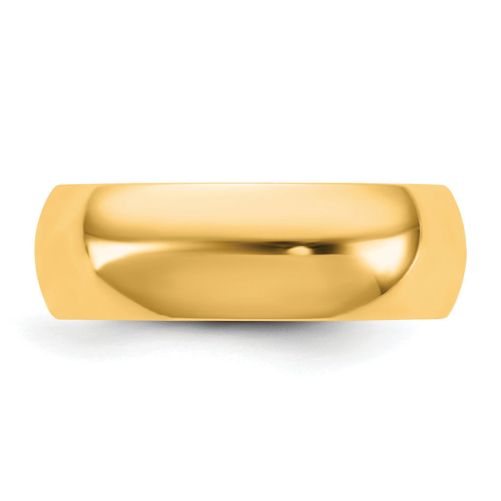 6.5mm 10K Yellow Gold Comfort Fit Wedding Band - Sophia Jewelers