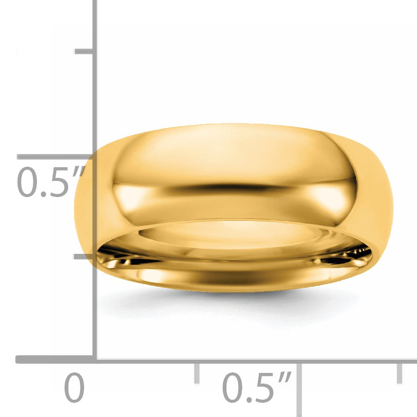 6.5mm 14K Yellow Gold Standard Comfort Fit Wedding Band - Sophia Jewelers