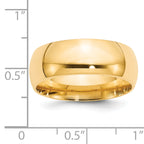 8.0mm 14K Yellow Gold Standard Comfort Fit Wedding Band - Sophia Jewelers