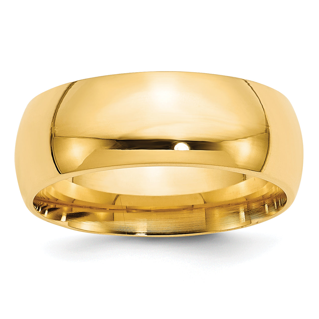 8.0mm 14K Yellow Gold Standard Comfort Fit Wedding Band - Sophia Jewelers Main image