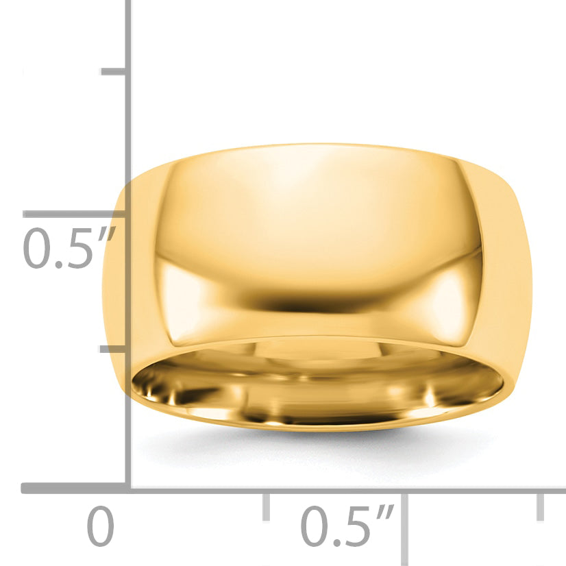 10.0mm 14K Yellow Gold Standard Comfort Fit Wedding Band - Sophia Jewelers