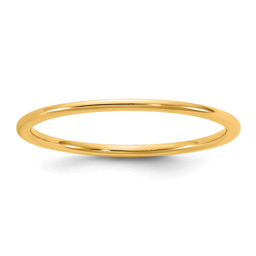 1.0mm 14K Yellow Gold Lightweight Comfort Fit Wedding Band - Sophia Jewelers