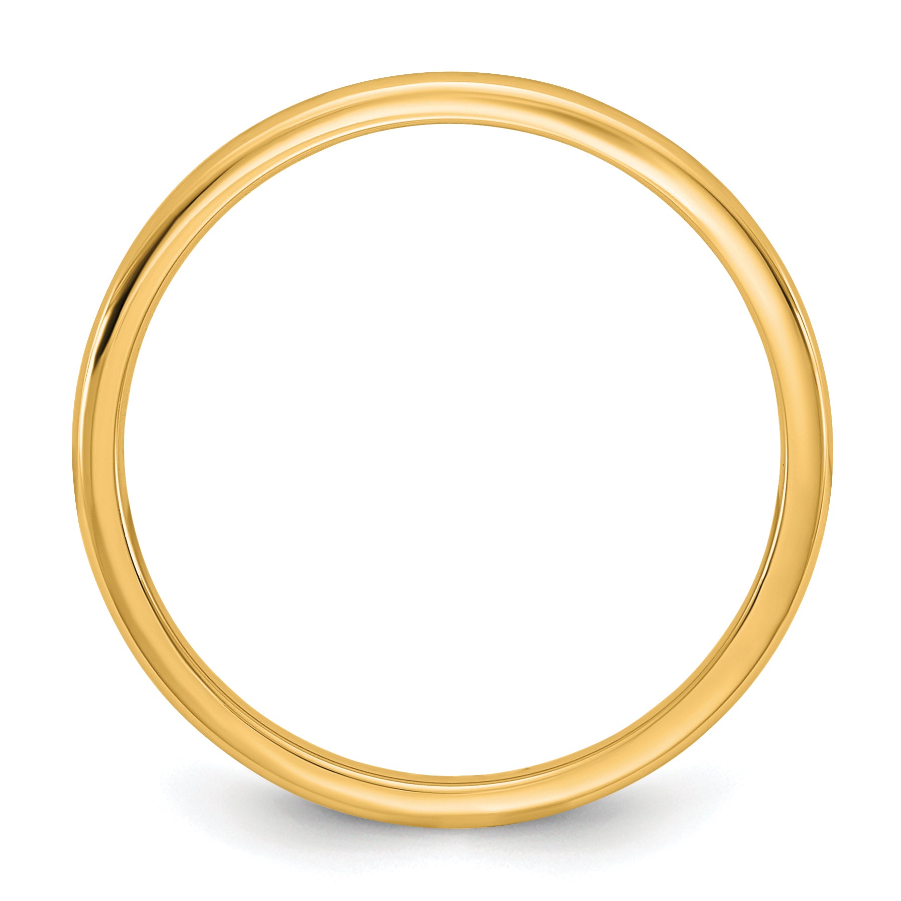 14K Yellow Gold Domed Comfort-Fit Wedding Band 1.5mm