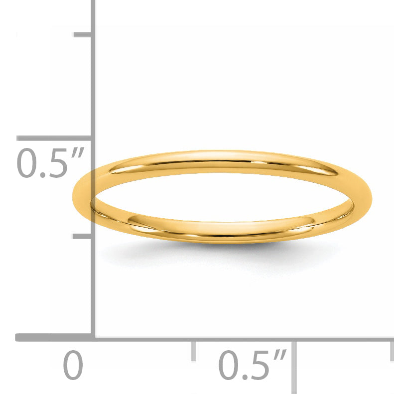 1.5mm 14K Yellow Gold Lightweight Comfort Fit Wedding Band - Sophia Jewelers