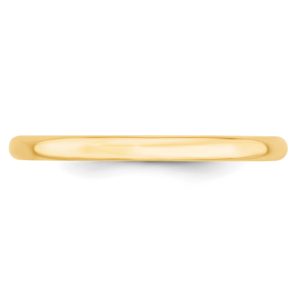 2.0mm 14K Yellow Gold Lightweight Comfort Fit Wedding Band - Sophia Jewelers