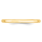 2.0mm 14K Yellow Gold Lightweight Comfort Fit Wedding Band - Sophia Jewelers