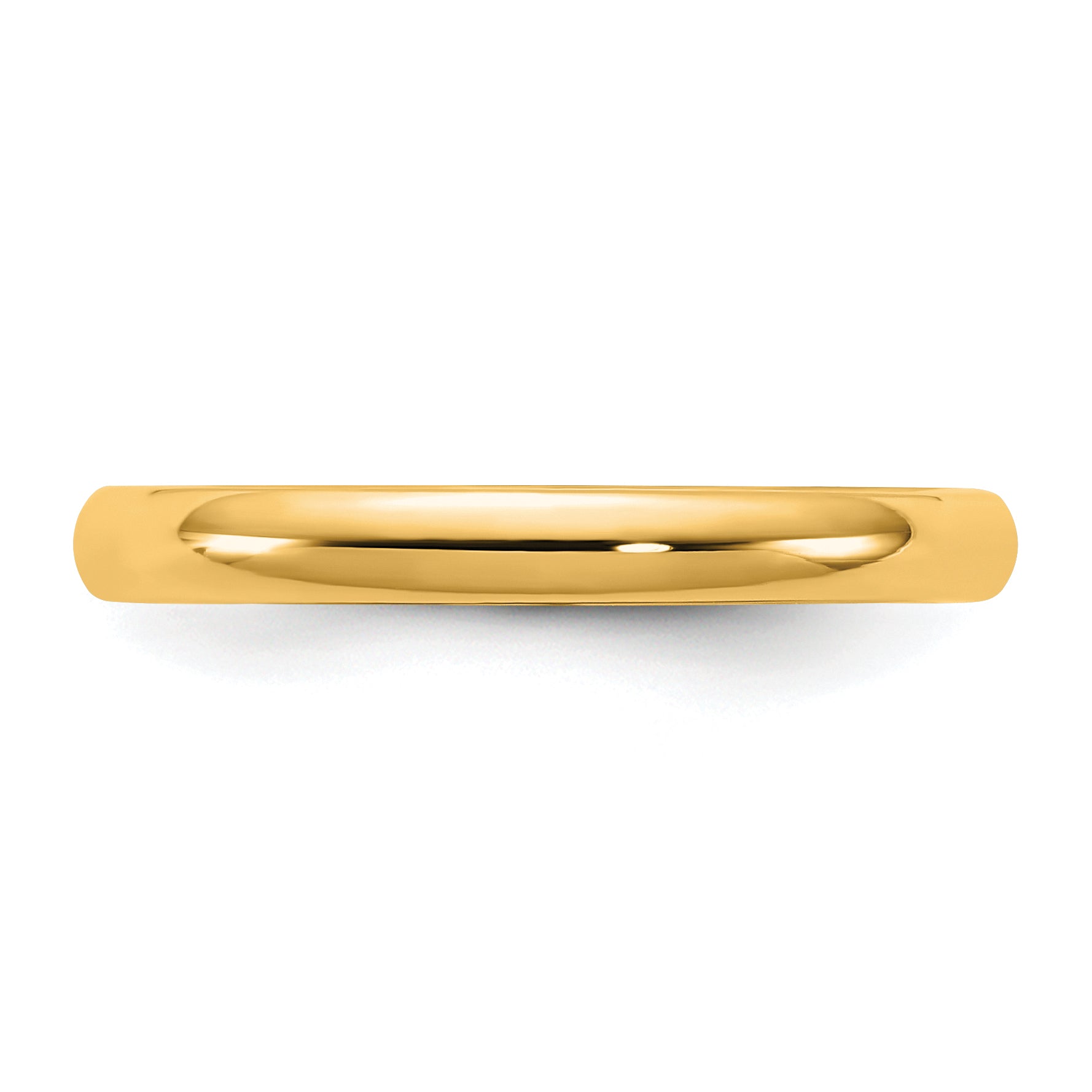 2.5mm Lightweight 10K Yellow Gold Comfort Fit Wedding Band Secondary image