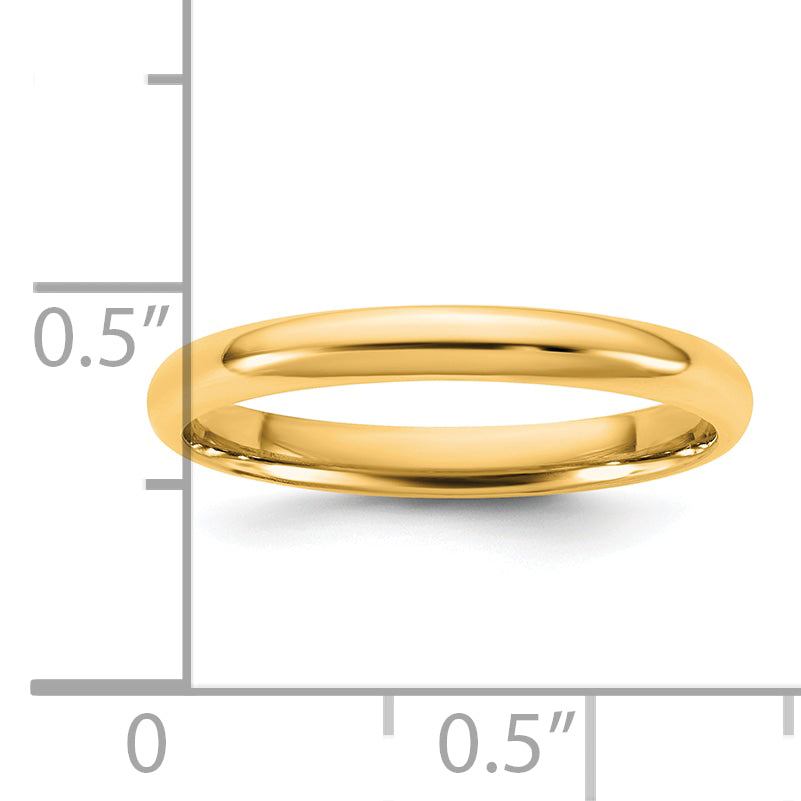 2.5mm 14K Yellow Gold Lightweight Comfort Fit Wedding Band - Sophia Jewelers