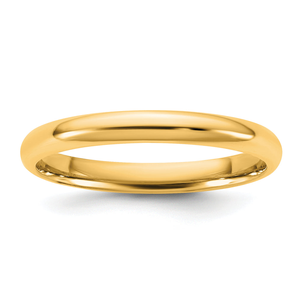 2.5mm 14K Yellow Gold Lightweight Comfort Fit Wedding Band - Sophia Jewelers