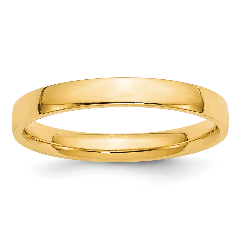 3.0mm 14K Yellow Gold Lightweight Comfort Fit Wedding Band - Sophia Jewelers