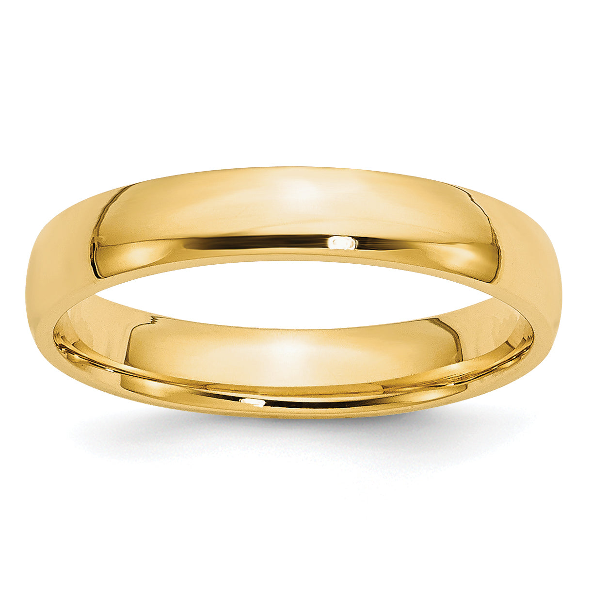 14k Yellow Gold 4mm Lightweight Comfort Fit Wedding Band Size 14 Main image