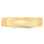 14K Yellow Gold Domed Comfort-Fit Wedding Band 5mm