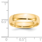 14K Yellow Gold Domed Comfort-Fit Wedding Band 5mm