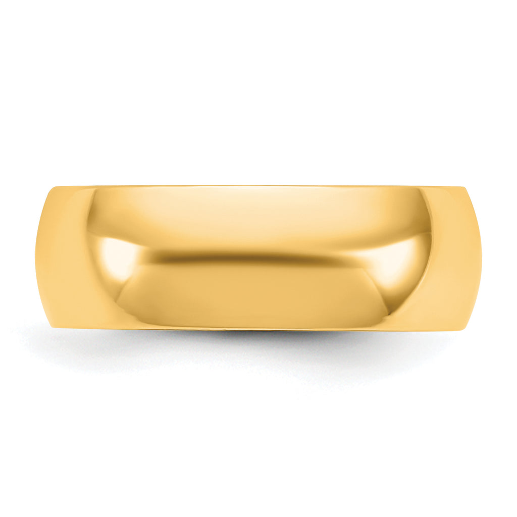 6.5mm 10K Yellow Gold Comfort Fit Wedding Band - Sophia Jewelers