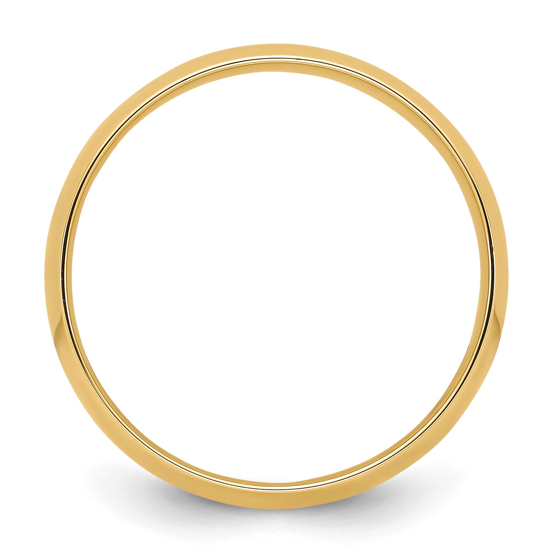 7.0mm 14K Yellow Gold Lightweight Comfort Fit Wedding Band Secondary image