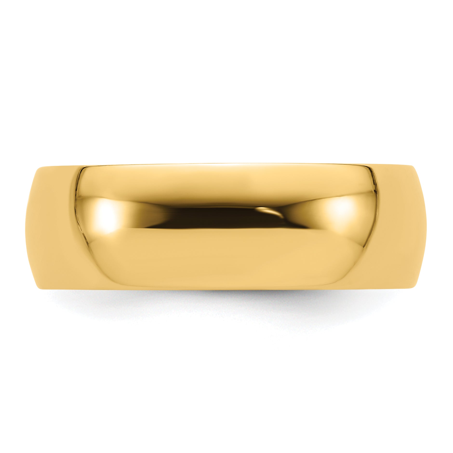 7.0mm 14K Yellow Gold Lightweight Comfort Fit Wedding Band - Sophia Jewelers