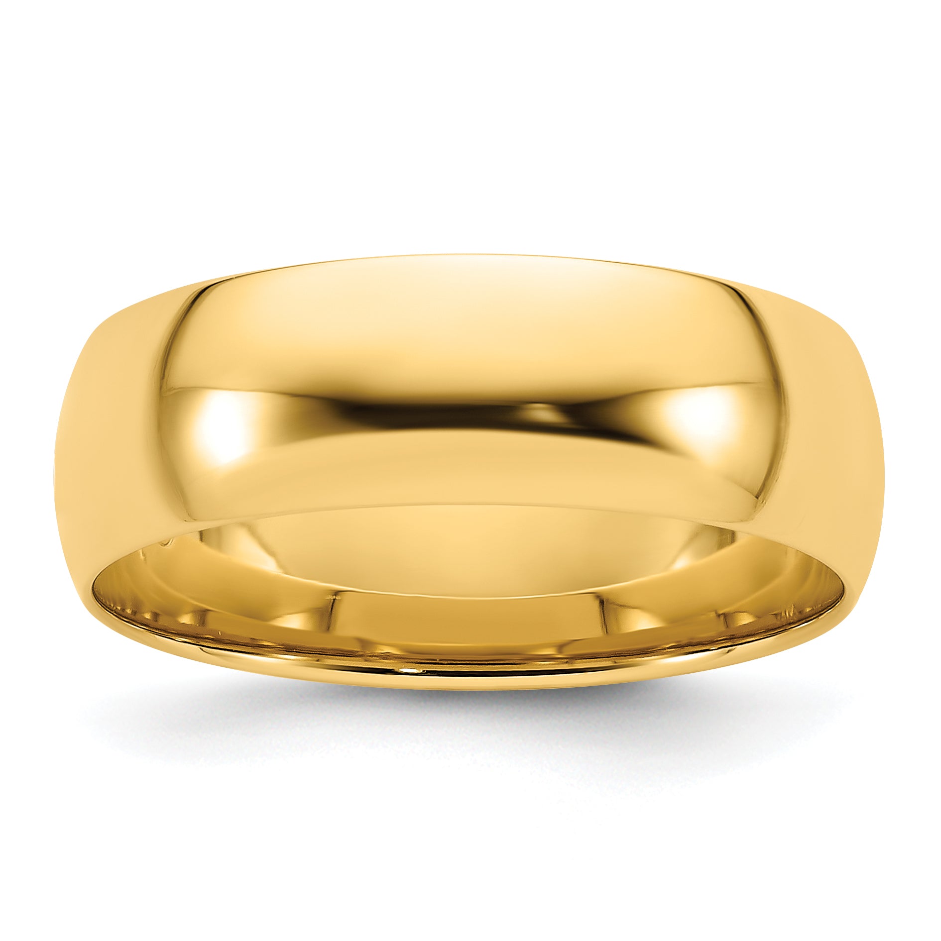 7.0mm 14K Yellow Gold Lightweight Comfort Fit Wedding Band - Sophia Jewelers Main image