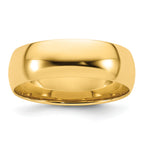 7.0mm 14K Yellow Gold Lightweight Comfort Fit Wedding Band - Sophia Jewelers