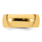 8.0mm 14K Yellow Gold Lightweight Comfort Fit Wedding Band - Sophia Jewelers