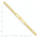 14k Polished Solid Chain/Solid Plate Anchor Link 34x7mm Plate 8 inch ID Bracelet