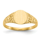 10K 8.0x7.0mm Closed Back Signet Ring