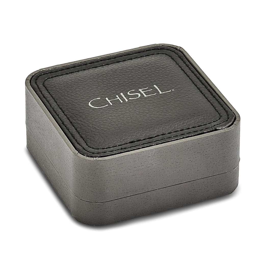 Chisel Stainless Steel Brushed Grooved Key Ring