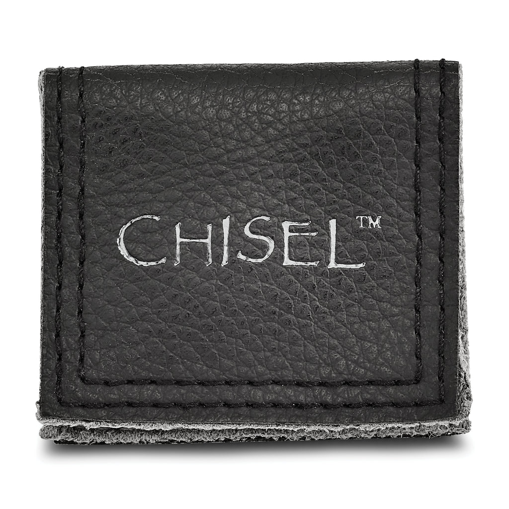 Chisel Titanium Brushed Polished and Enameled 1/2 Carat Diamond 9mm Band