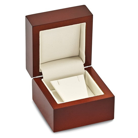 Small Walnut Color Wooden Earring Box Secondary image