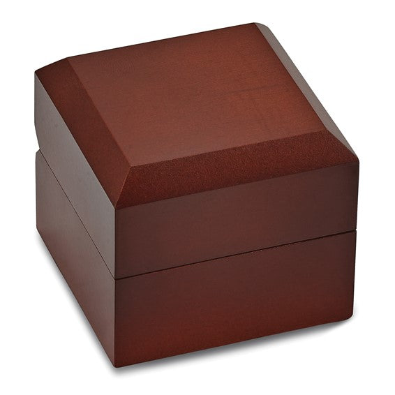 Small Walnut Color Wooden Earring Box Main image