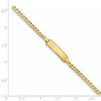 14k Polished Solid Chain/Solid Plate Curb Link 20x4.8mm Plate 7 inch ID Bracelet - Sophia Jewelers