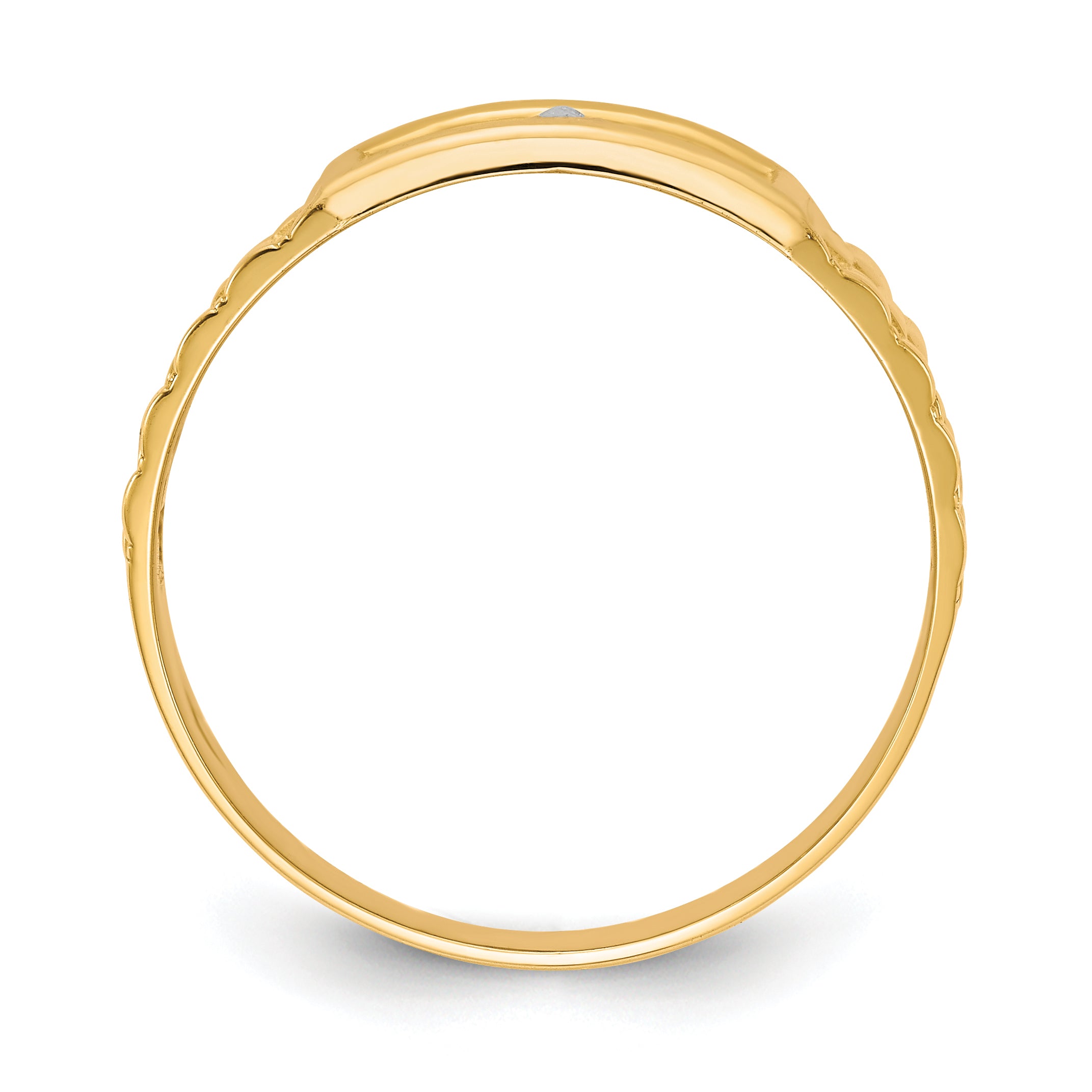14k and Rhodium Men's Our Lady of Guadalupe Ring Secondary image