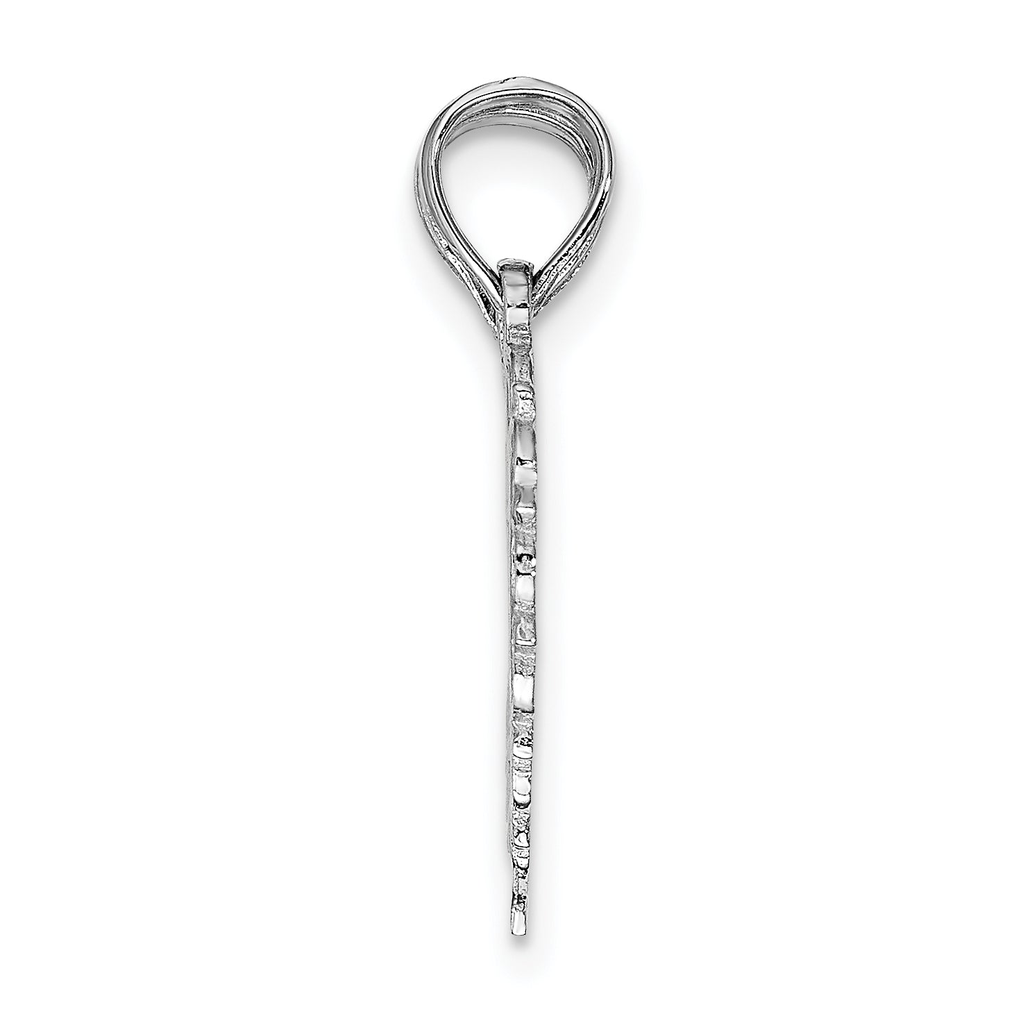 14k White Gold BEST FRIEND 2 Piece Break-Apart Heart Charm Secondary image