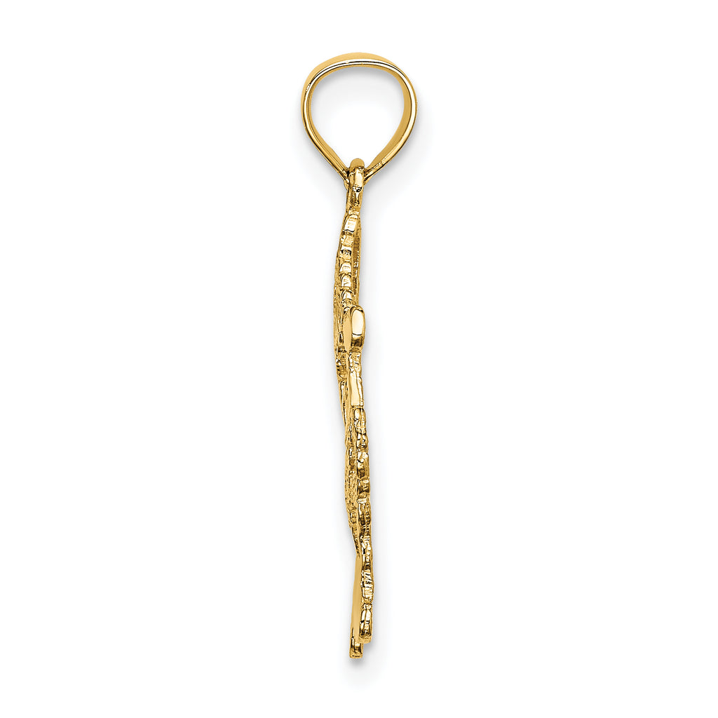 14k Polished Santa Charm