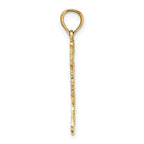 14k Polished Christmas Stocking Charm