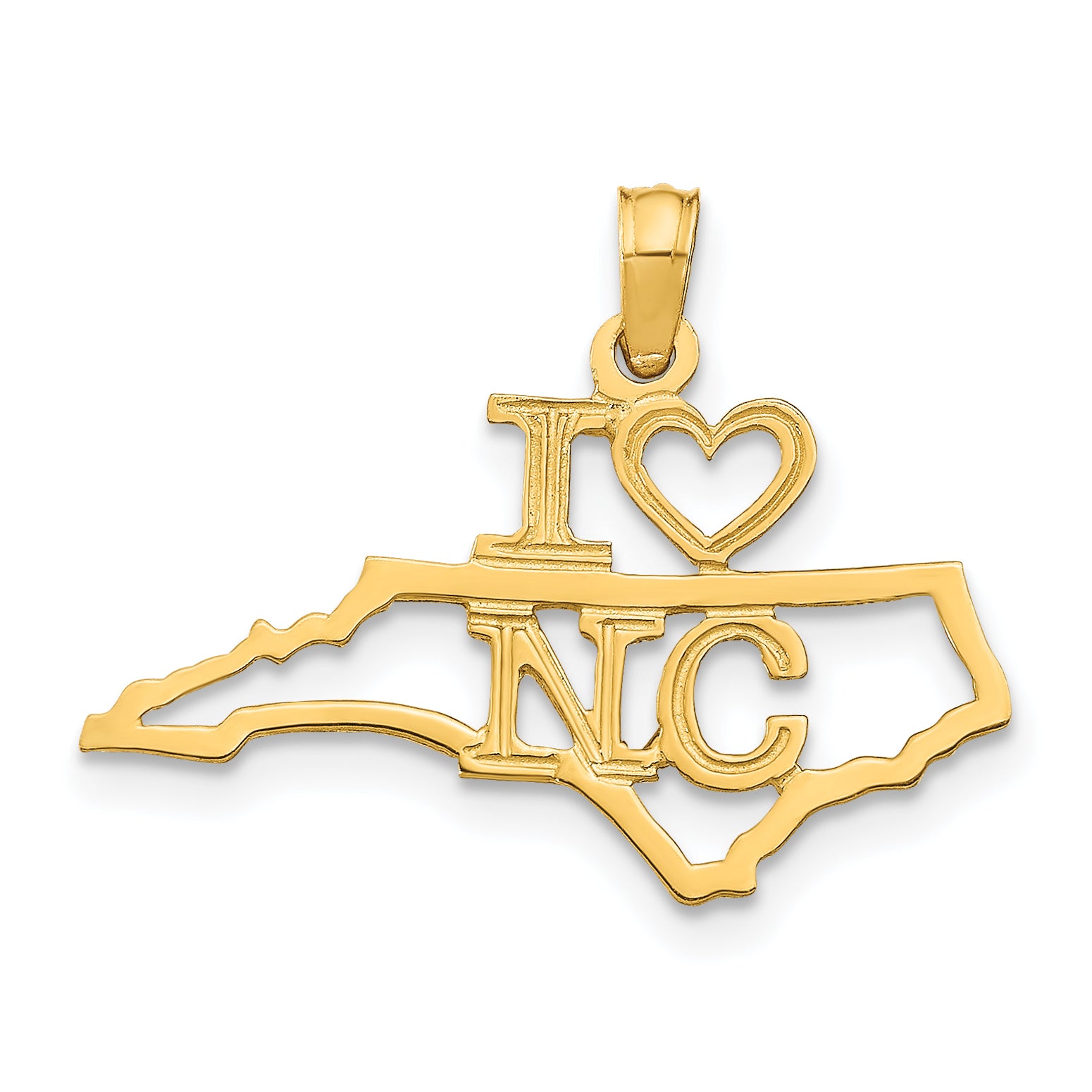14k Solid North Carolina State Pendant Main image