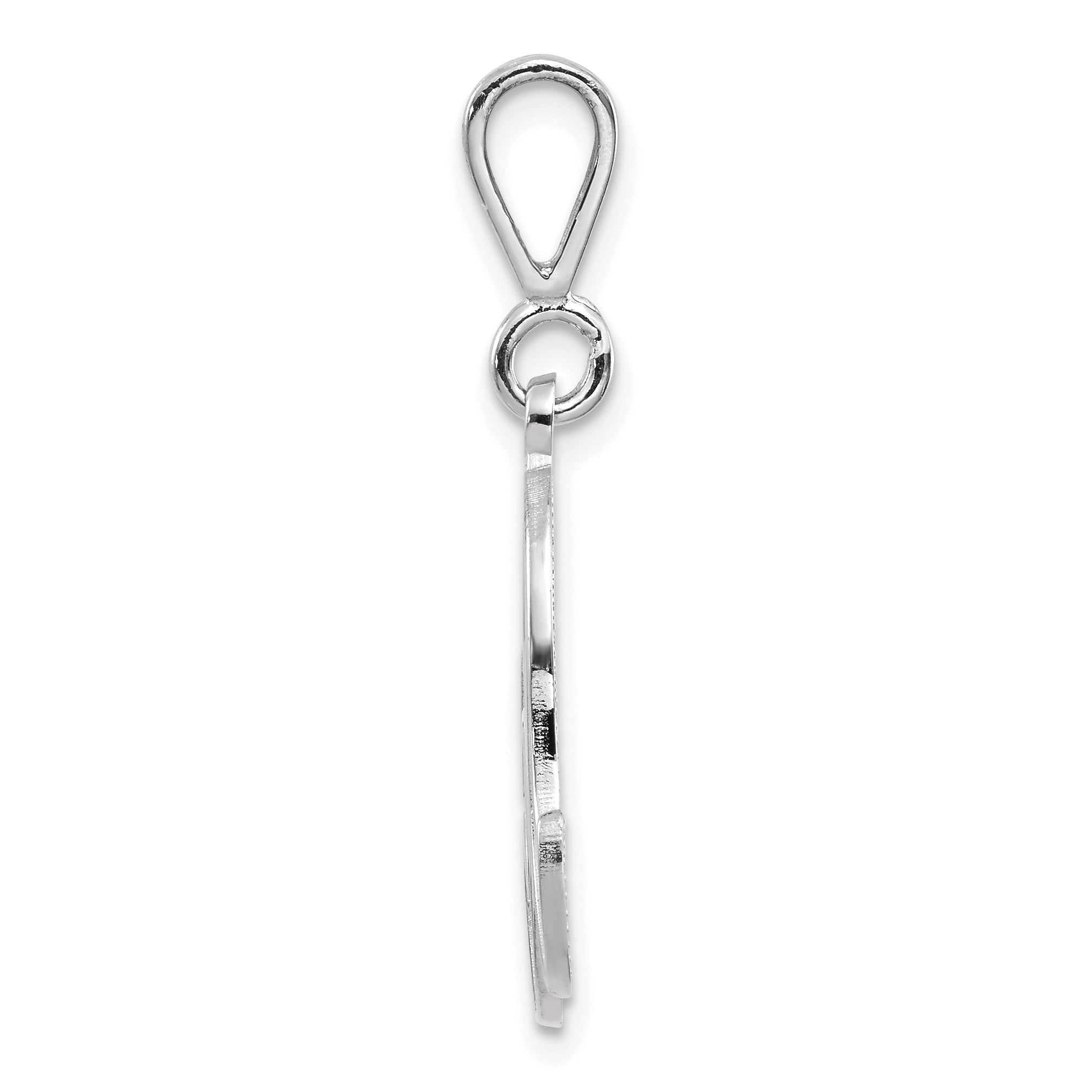 10K White Gold Filigree Initial A Pendant Secondary image