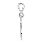 10K White Gold Filigree Initial B Pendant - view 2
