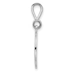 10K White Gold Filigree Initial D Pendant - view 2